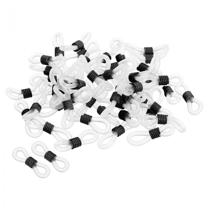 PATIKIL メガネチェーンコネクタ 50個 調整可能 滑り止め シリコーンゴム ストラップホルダー チェーンエンドループ レディース メンズ メガネ サング...