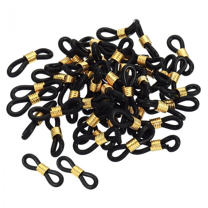 PATIKIL メガネチェーンコネクタ 50個 調整可能 滑り止め シリコーンゴム ストラップホルダー チェーンエンドループ レディース メンズ メガネ サング...