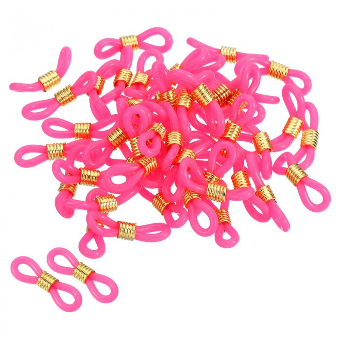 PATIKIL メガネチェーンコネクタ 50個 調整可能 滑り止め シリコーンゴム ストラップホルダー チェーンエンドループ レディース メンズ メガネ サング...