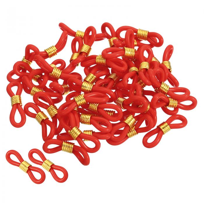 PATIKIL メガネチェーンコネクタ 50個 調整可能 滑り止め シリコーンゴム ストラップホルダー チェーンエンドループ レディース メンズ メガネ サング...