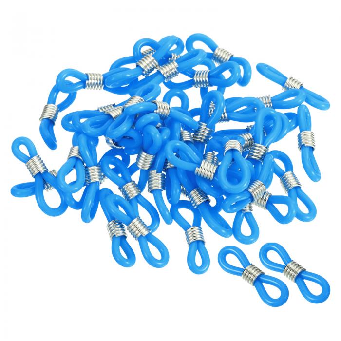 PATIKIL メガネチェーンコネクタ 50個 調整可能 滑り止め シリコーンゴム ストラップホルダー チェーンエンドループ レディース メンズ メガネ サング...