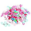 PATIKIL メガネチェーンコネクタ 80個 調整可能 滑り止め シリコーンゴム ストラップホルダー チェーンエンドループ レディース メンズ メガネ サング...