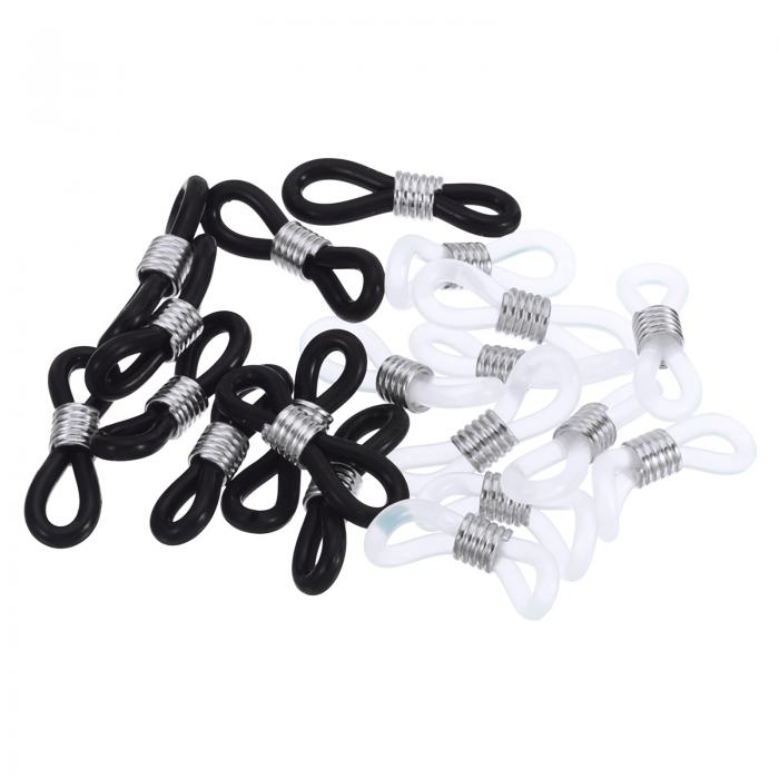 PATIKIL メガネチェーンコネクタリテーナー 20個 調整可能 滑り止め シリコーンゴム ストラップホルダー チェーンエンドループ レディース メンズ サン...