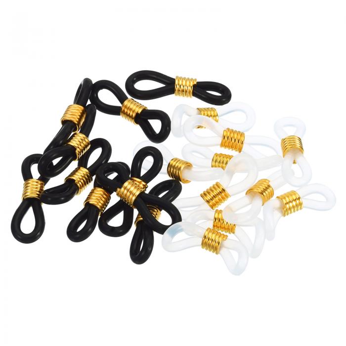 PATIKIL メガネチェーンコネクタリテーナー 20個 調整可能 滑り止め シリコーンゴム ストラップホルダー チェーンエンドループ レディース メンズ サン...