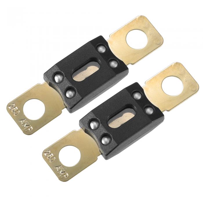 Hihaha ハイカレントヒューズ 250A / オーディオCD ANMヒューズ ボルトオンヒューズ 車両・オートバイ・ボート用 / 耐久性 亜鉛合金 / 2個セット