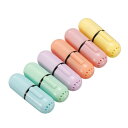 PATIKIL ミニ蛍光ペン 1セット/6個 アソートカラー ブロードチップ マーカーペン オフィス 家庭 日常使用 6カラー