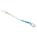 PATIKIL 格納式コイルばねキーホルダー 留め金 デカキーホルダー付き 260mm 1個 プラスチックスパイラル伸縮性コードストラップ スナップフック ブル...