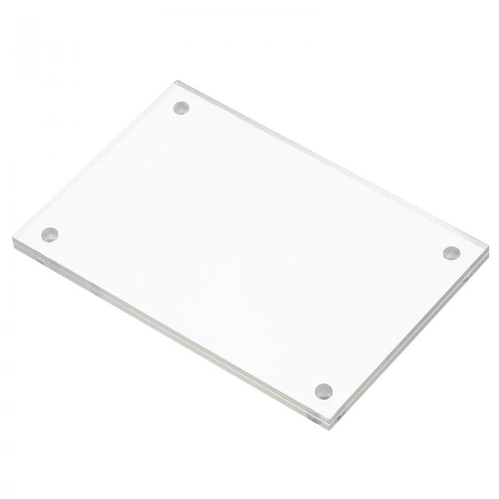 PATIKIL 80 x 120 x 6 mm アクリルフォトフレーム 磁気フォトフレーム表示 両面 家族 ホームオフィス用..