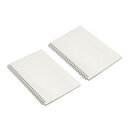 PATIKIL B5サイズ グラフペーパー クリアハードカバー 螺旋ノート 2個 180 x 250 mm 80シート/160ページ ルールドペーパー ジャーナルプランナー用