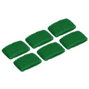 PATIKIL スポーツリストバンド 8x5cm 6本 綿テリークロス 吸収性の汗止めバンド テニス 野球 エクササイズ アスレチックランニング用 ダークグリーン(4)