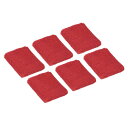 PATIKIL スポーツリストバンド 8x8cm 6本 綿テリークロス 吸収性の汗止めバンド テニス 野球 エクササイズ アスレチックランニング用 レッド(4)