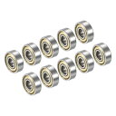 PATIKIL 7x22x8mm スケートボードベアリング 10個入り 608ZZ A BEC-7 スチール製 ボールベアリング シールド付き密閉型ミニチュア ...