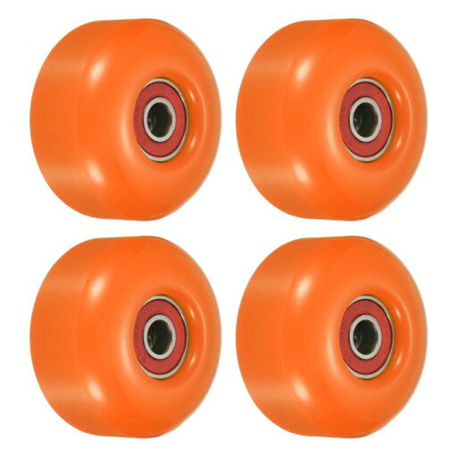 PATIKIL 52 mm スケートボードホイール ベアリング付き AB EC-9 4個 ストリートホイール スケートボード用 クルーザーホイール交換 95A オレンジ レッド PATIKIL 52 mm スケートボードホイール ベアリング付き AB EC-9 4個 ストリートホイール スケートボード用 クルーザーホイール交換 95A オレンジ レッド