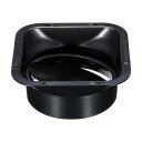 PATIKIL 145 mm ダクト接続フランジ ABS スクエア 換気 ダクトバックドラフトバルブ付き 暖房冷房換気システム用 ブラック
