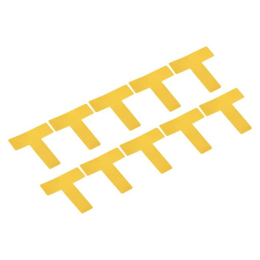 PATIKIL 5s位置マーキングコーナー 100mm x 100mm x 50mm 20個 T字型フロアマーカー オフィスのテーブルトップ デスク 倉庫の床用 イエロー PATIKIL 5s位置マーキングコーナー 100mm x 100mm x 50mm 20個 T字型フロアマーカー オフィスのテーブルトップ デスク 倉庫の床用 イエロー