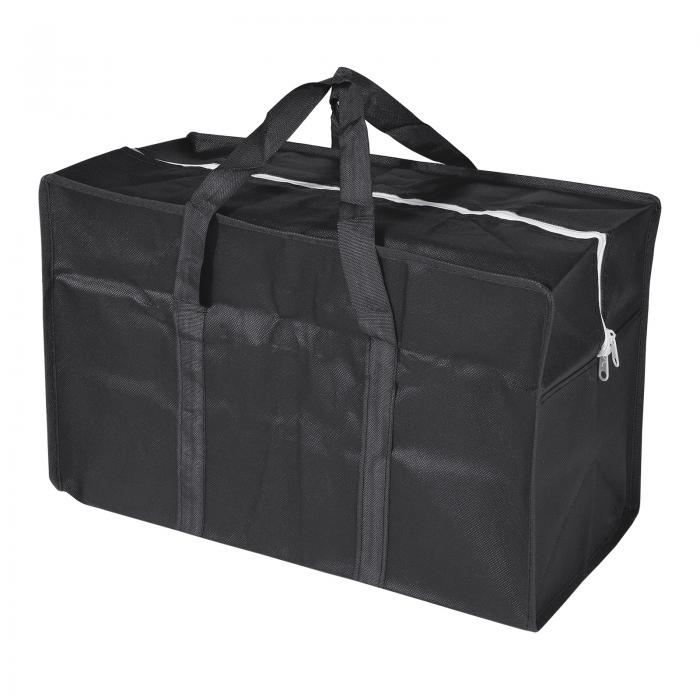 PATIKIL クローゼット収納袋 防水 洋服 毛布 オーガナイザーバッグ 持ち手付き 寝具用 80 cm長さ ブラック