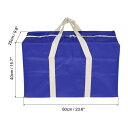 PATIKIL クローゼット収納袋 衣類毛布オーガナイザー 折り畳みバッグ 持ち手付き 寝具用 60 cm長さ ブルー 3
