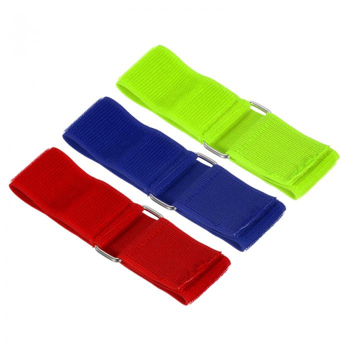 PATIKIL 3レッグレースバンド 3個 ナイロン 弾性タイ 屋外 誕生日パーティー 運動会 カーニバルリレーゲーム用 (ブルー グリーン レッド)
