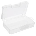 PATIKIL 収納ケース 162x92x43 mm 2個 クリア貯蔵容器 ヒンジ付きのふた プラスチック 長方形ボックス ビーズ アート 工芸用(3)