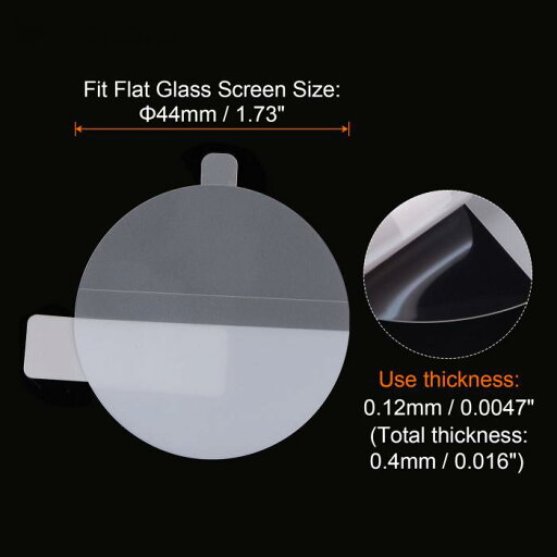 uxcell 3枚のウォッチガラス画面保護フィルム44mm HDハイデフィニションアンチスクラッチ防水超薄型TPUユニバーサルスマートウォッチ画面保護フィルムクロスステッカースクレイピングカード付き