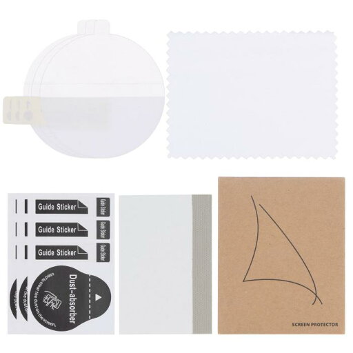 uxcell 3枚のウォッチガラス画面保護フィルム44mm HDハイデフィニションアンチスクラッチ防水超薄型TPUユニバーサルスマートウォッチ画面保護フィルムクロスステッカースクレイピングカード付き