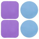 uxcell 4個セットのゴム製ジャーオープナークリップ パッド マルチ機能の断熱防滑クリップ パッド ジャーの簡単な開封のためのキッチンツール(パープルブルー...