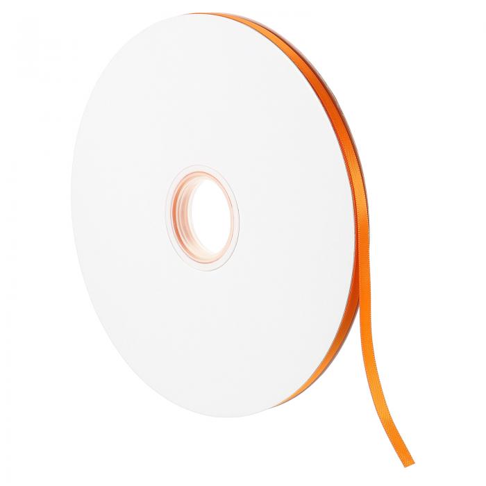 PATIKIL 7 mm幅 91.4 M サテンリボン 両面ソリッド クラフトロール パーティー ホームDIY ラッピングデコレーション用 オレンジ