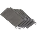 PATIKIL マイクロファイバーポーチ 17x8 cm グレー 10個 柔らかい ストレージ 巾着ギフトバッグ メガネ ウェディング用