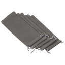 PATIKIL マイクロファイバーポーチ 25x10 cm グレー 10個 柔らかい ストレージ 巾着ギフトバッグ メガネ ウェディング用
