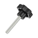 uxcell スターノブ1個 M10x60mmプラスチック六角形クランプハンドルスクリューノブ 機械傘ベース交換用手締めスタースクリューノブ