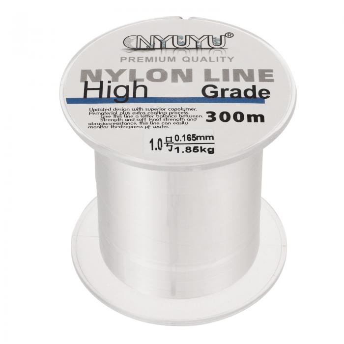 PATIKIL 984FT/328ヤード4lbナイロン釣りライン ナイロンフルオロカーボンコート製 クリア 1.0# コードチャーム装飾壁バルーンランタン 耐摩...