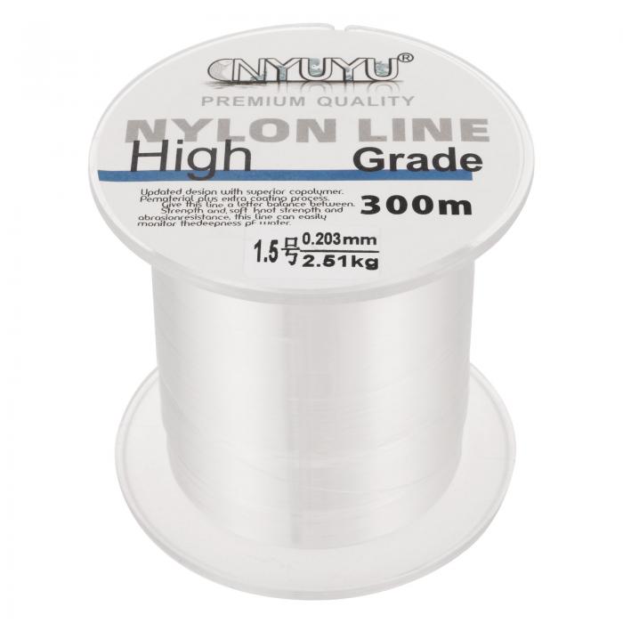 PATIKIL 984FT/328ヤード6lbナイロン釣りライン ナイロンフルオロカーボンコート製 クリア 1.5# コードチャーム装飾壁バルーンランタン 耐摩...