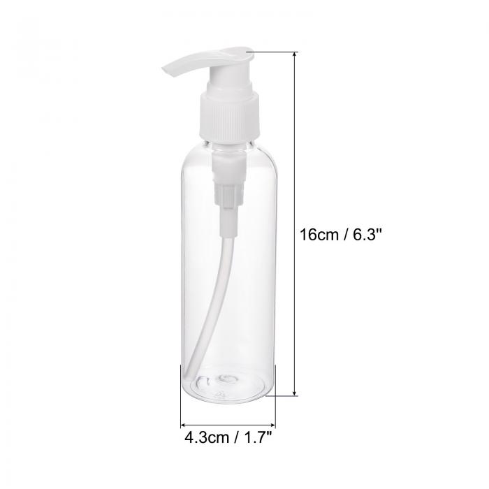 uxcell japanのPATIKIL 150mL エアレスポンプボトル 3個 ポータブル 詰め替え可能 調剤容器 旅行ャンプーローション用シ クリア｜アングル3