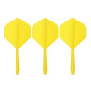PATIKIL 一体型ダーツシャフトとフライト 3個 2BA 軽量 プラスチック ダーツフライトアクセサリー 標準形状 イエロー