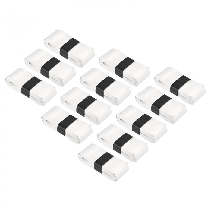 PATIKIL 110cm テニスラケットグリップテープ 穴付き 12本 PU オーバーグリップ 伸縮性 滑り止め 吸汗 ..