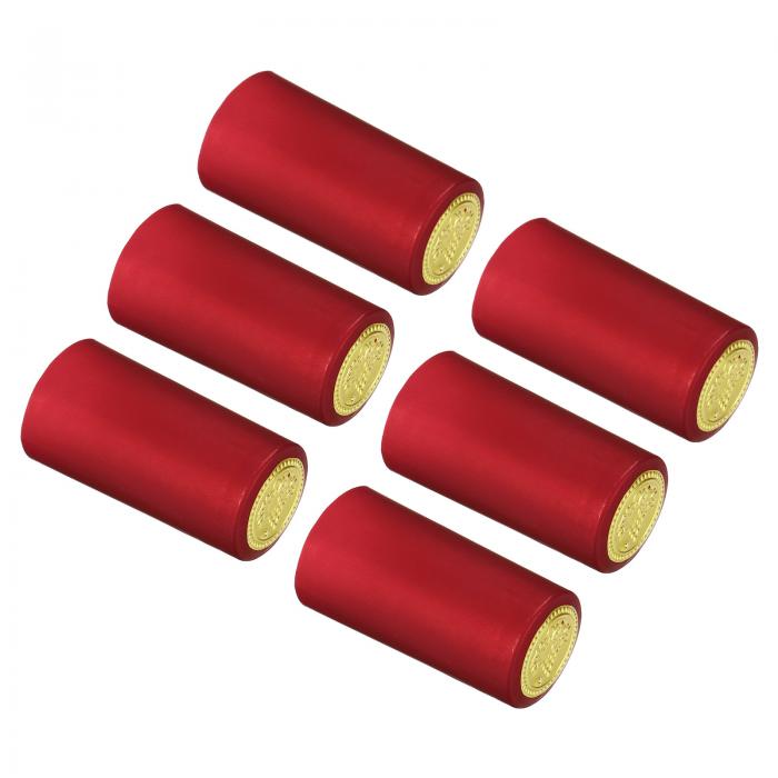 PATIKIL 30mm PVC 熱収縮 ワインボトルキャップ 50個 ボトルスリーブトップカバー フィルムラップ ダークレッド