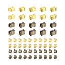 uxcell ジッパースライダーリテーナー バッグ コート ジャケット用の#5トップストッパー&ボトムストップ クローズドエンドジッパー交換用(金色 ブロンズ ...