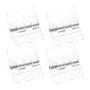 uxcell 4個セット アクリルヒンジ 30x34mm クリア 折りたたみヒンジ ステンレス製シャフト 透明ハードウェアヒンジ キャビネット引き出し用