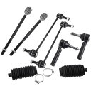 X AUTOHAUX ダッジに対応ジャーニー2009-2016用のフロントサスペンションキット内外タイロッドエンドフロントスウェイバーリンク(ブーツ付き)8個セ...
