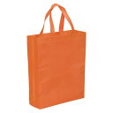 PATIKIL 38x30cm 再利用可能なギフトバッグ 10個 縦型 不織布 食料品のトートバッグ 旅行収納用 オレンジ