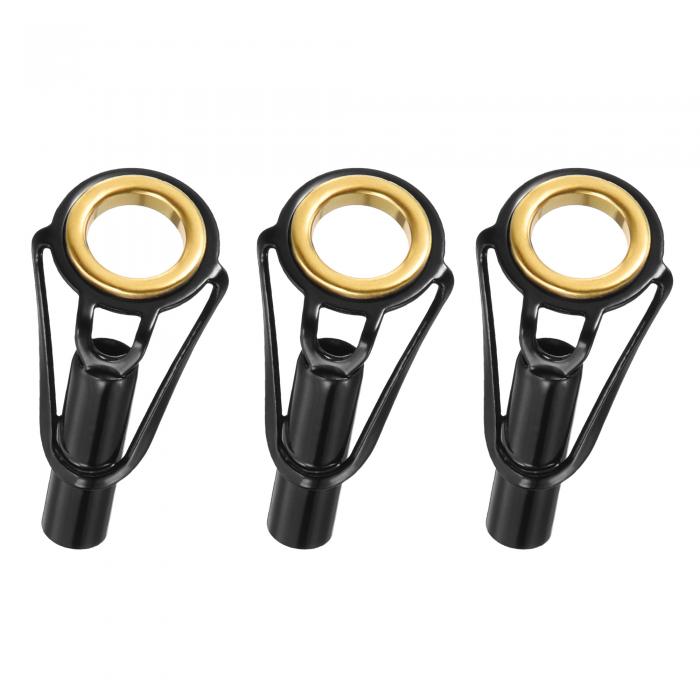 PATIKIL 4.4mmチューブ径 釣り竿のヒント修理キット 3個 ステンレス鋼リングガイド 塩水淡水釣り用