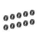 PATIKIL 2mm セラミックガイドリング 10個 釣り竿修理キット 淡水塩水釣り用 ブラック