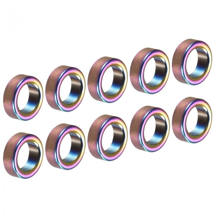 PATIKIL 3.5mm セラミックガイドリング 10個 釣り竿修理キット 淡水塩水釣り用 カラフル