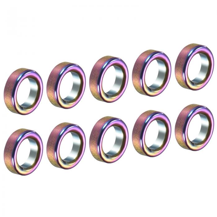 PATIKIL 3.8mm セラミックガイドリング 10個 釣り竿修理キット 淡水塩水釣り用 カラフル