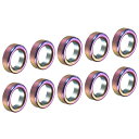 PATIKIL 3.8mm セラミックガイドリング 10個 釣り竿修理キット 淡水塩水釣り用 カラフル