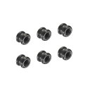 PATIKIL 1.4mm 溝付きセラミックガイドリング 6個 釣り竿修理キット ブラック