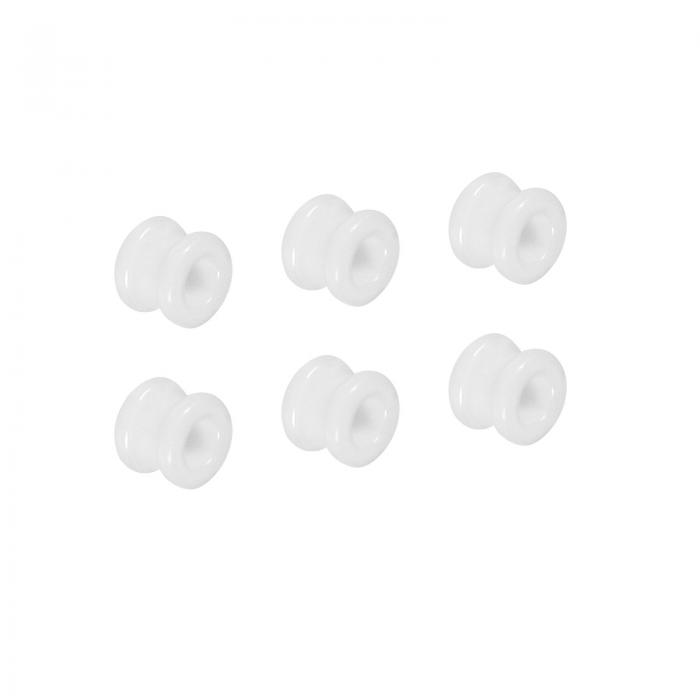 PATIKIL 1.4mm 溝付きセラミックガイドリング 6個 釣り竿修理キット 淡水塩水釣り用 ホワイト