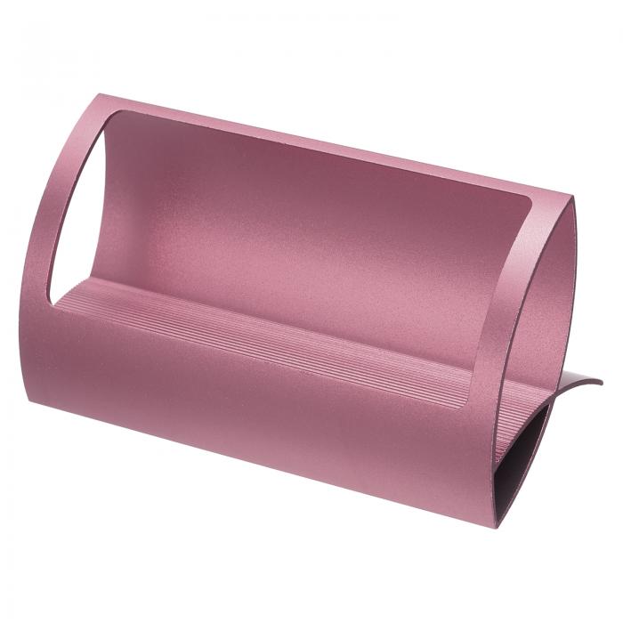 PATIKIL 名刺ホルダー 1個 アルミニウム 名刺コレクション ディスプレイスタンド オーガナイザー オフィスデスク用 ローズゴールデン