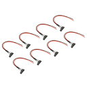 PATIKIL 5.5 x 2.5mm 8個 DC電源ジャック ソケットネジ メスマウント アダプタコネクタ LED ストリップ カメラ用 防水キャップ付き