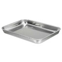 PATIKIL 430ステンレス鋼 トレイ 23.5x17.5cm 長方形フラットタイプ 実験器具ツール